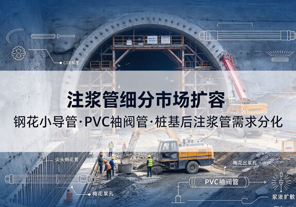 秦安注浆管细分市场扩容，隧道钢花小导管、PVC 袖阀管、桩基后注浆管需求分化